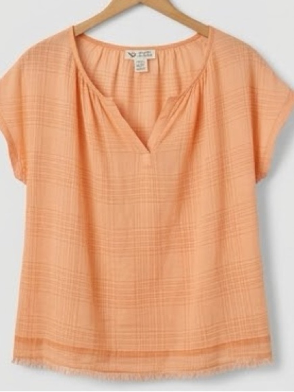 Carve Designs James Peach Organic Cotton Gauze Blouse Top Size M